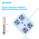 Gelistar Universal Extension Socket 4 Outlets 2 USB Port Power Socket with Switch