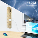 Universal Extension Socket 5 Outlets with 3 USB Port 1 Type-C With Individual Switch Power Socket