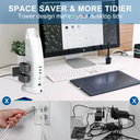 New Design US Socket 8 Outlet Power Strip Tower Surge Protector With USB Type C Port Power Strip