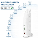 New Design US Socket 8 Outlet Power Strip Tower Surge Protector With USB Type C Port Power Strip