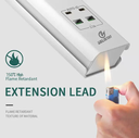 4 way Uk standard power strip 3.7A 2 usb port 2 Type C electric surge protector desktop extension plug cord socket