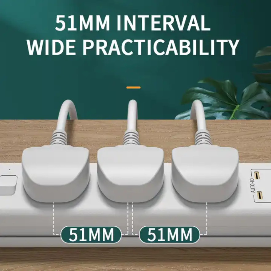 4 way Uk standard power strip 3.7A 2 usb port 2 Type C electric surge protector desktop extension plug cord socket