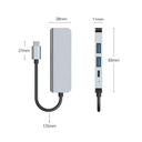 4 In 1 USB-C / Type-C + USB 3.0 + USB 2.0 + PD USB-C / Type-C Charging Ports Multifunctional HUB Docking Station