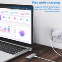 4 In 1 USB-C / Type-C + USB 3.0 + USB 2.0 + PD USB-C / Type-C Charging Ports Multifunctional HUB Docking Station