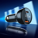 LDNIO 100W multifunction usb c fast portable dual phones laptop pd macbook type c car charger adapters with LED display