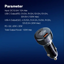 LDNIO 100W multifunction usb c fast portable dual phones laptop pd macbook type c car charger adapters with LED display