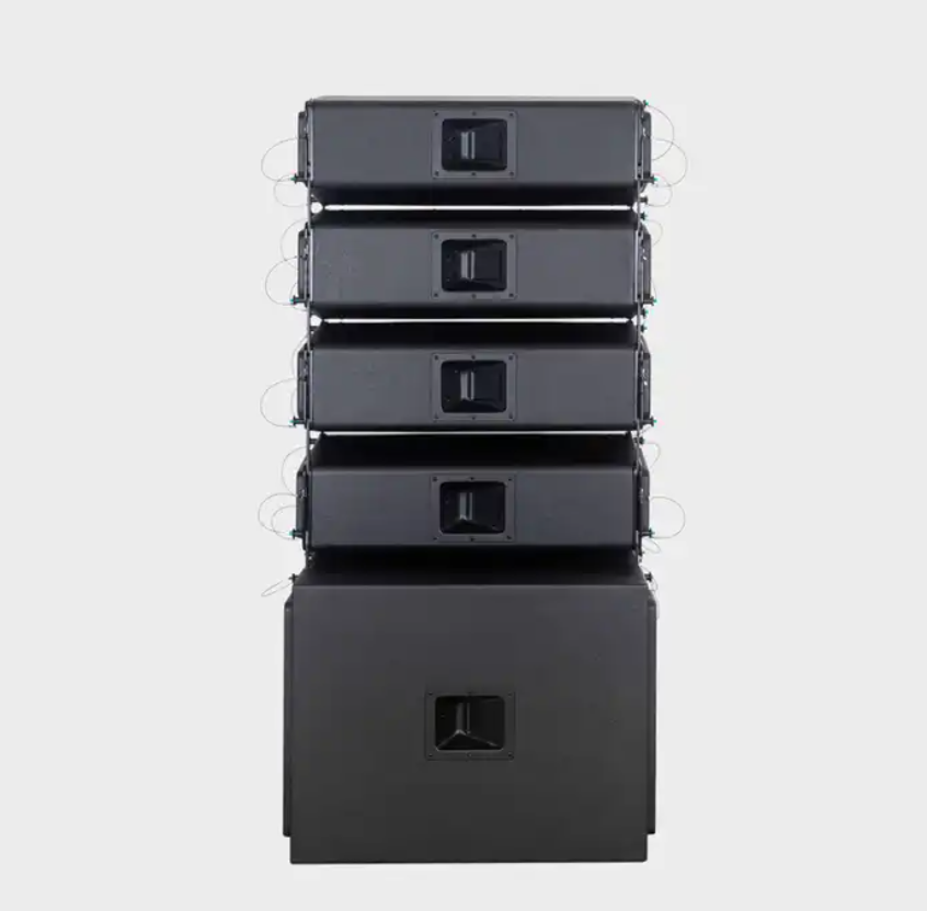 Museeq Audio Active 18 Inch Subwoofer Professional Complete Set Line Array Speakers System for Stage Party Audio