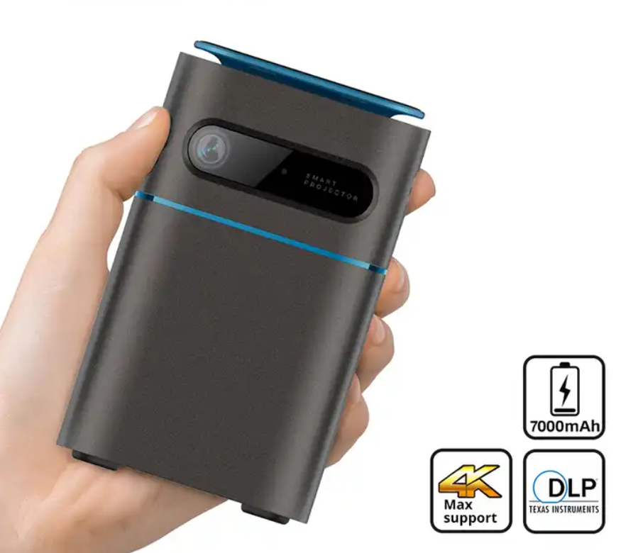 P22 Smart Mini Pocket Projector Android 9.0 5G Wifi DLP Handheld Projector Support 4K Portable Mobile Beamer