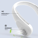Outdoor Sports Office Neck hanging Rechargeable Mini USB Portable Leafless Colorful LED Light Neck Fan
