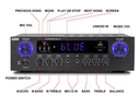 A6 Amp Transformer Led Knobs Subwoofers Speaker Home and Stage Stereo Audio Sound Power Amplifier