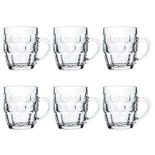 6 Pieces Of Dimpled Juice Beer Glasses Mugs- Colorless