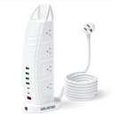 New Design US Socket 8 Outlet Power Strip Tower Surge Protector With USB Type C Port Power Strip
